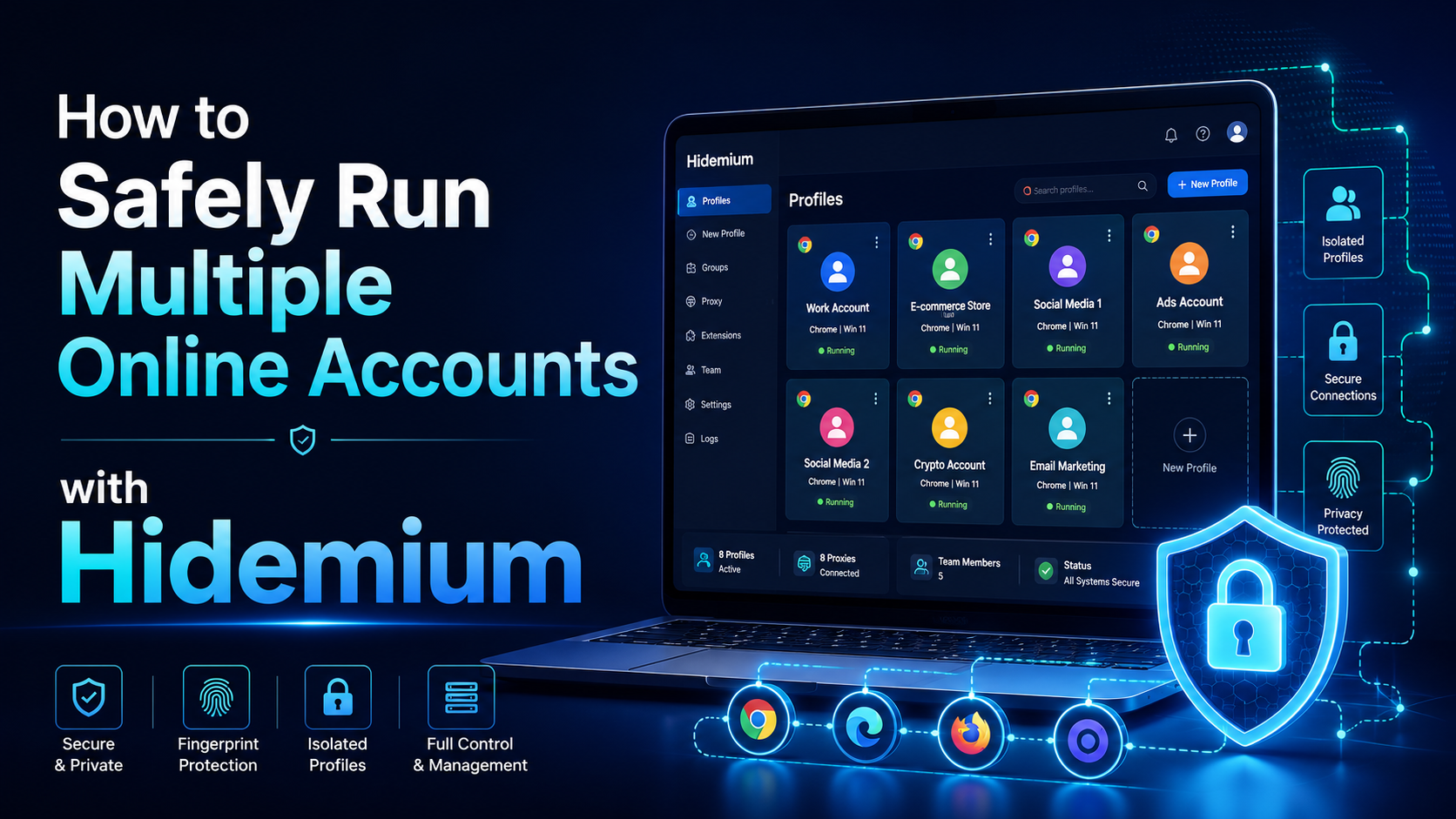 How to Safely Run Multiple Online Accounts with Hidemium
